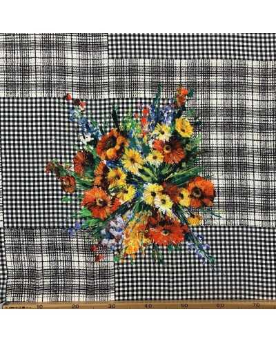 Tessuto Pura Seta Patchwork...