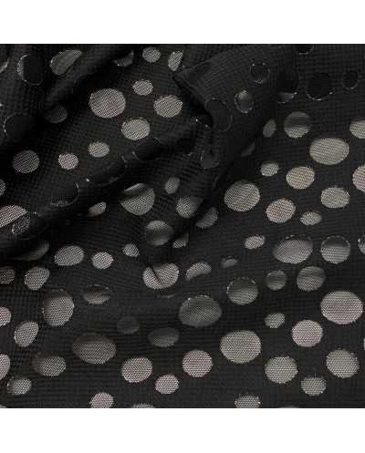 Tessuto Ecopelle Rete Bolle...