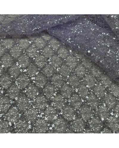 Tessuto Tulle Ricamato...