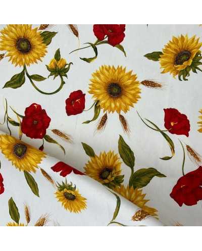 Tessuto Panama Girasoli...