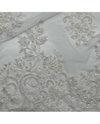 Tessuto Tulle Ricamato...