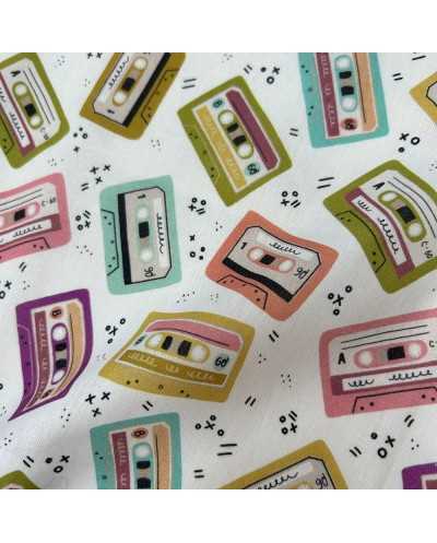 Tessuto Cotone Musicassette...