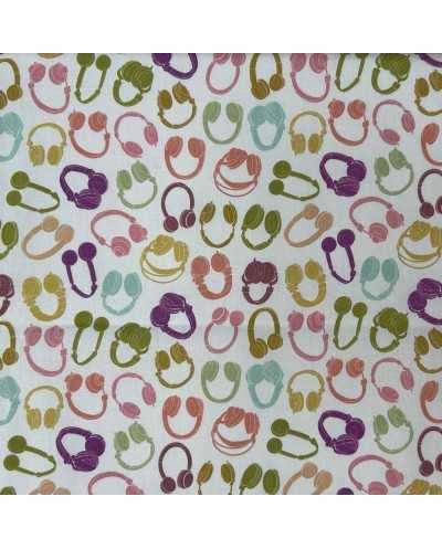 Tessuto Cotone Cuffie Over...