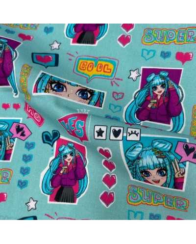 Tessuto Cotone Manga 50 Cm...