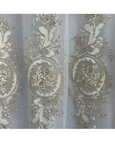 Tessuto Tenda Tulle Pearl...
