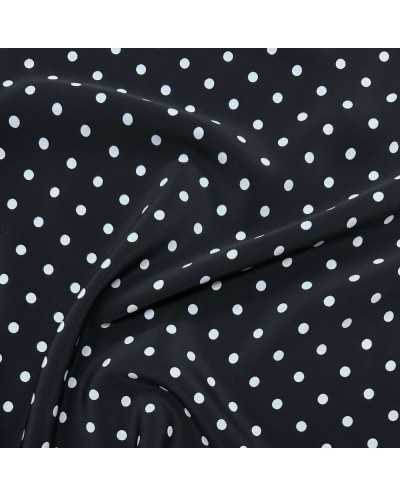 Tessuto Enver Nero Pois 50 Cm