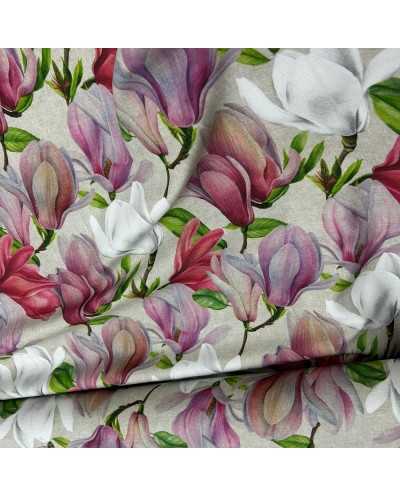 Tessuto Panama Fiori Di...