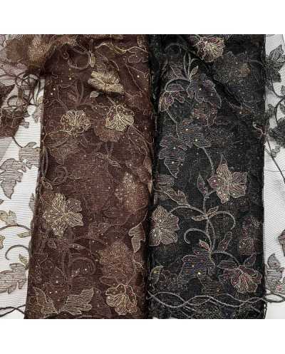 Tessuto Tulle Ricamato...