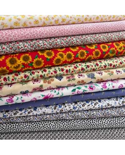 Tessuto Cotone Bouquet 50 Cm