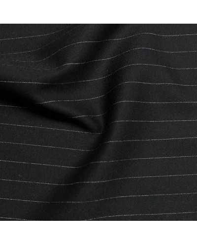 Tessuto Pettinato Lana Nero...