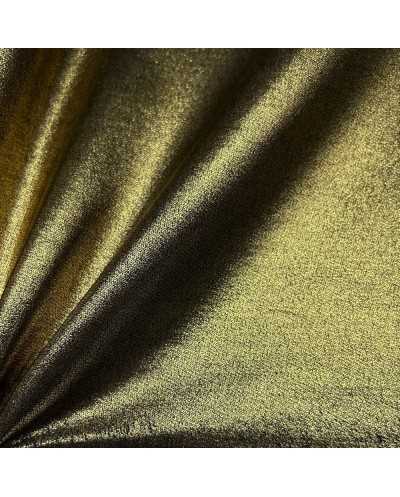 Tessuto Jeans Placcato Oro...