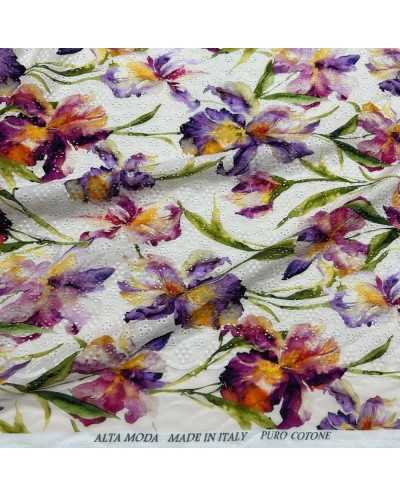 Tessuto Sangallo Stampato...