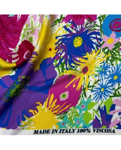 Tessuto Viscosa Kenflower...