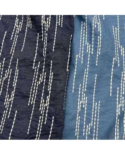 Tessuto Jeans Ricamato...