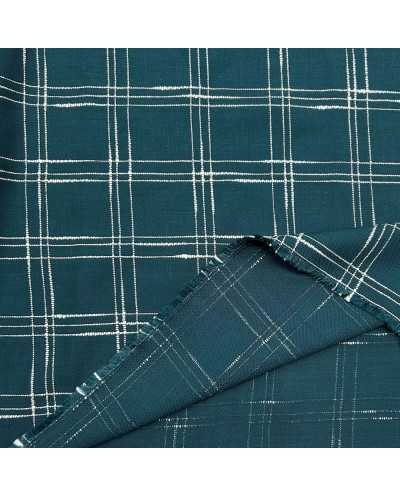 Tessuto Lana Trama Quadro...