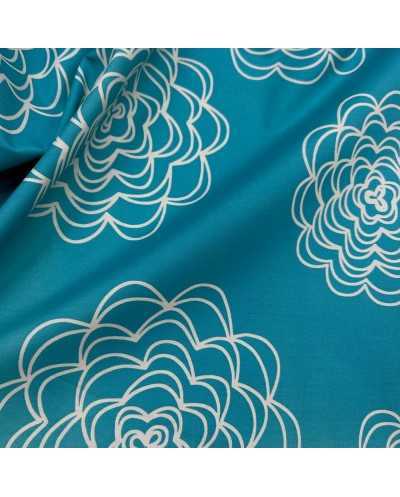 Tessuto Rasatello Fiori...