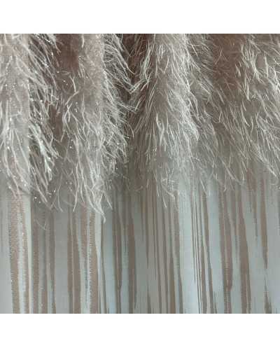 Tessuto Tenda Frange Rosa...