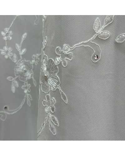 Tessuto Tenda Tulle Strass...