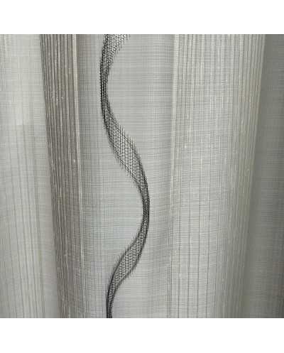Tessuto Tenda Onde Nero...
