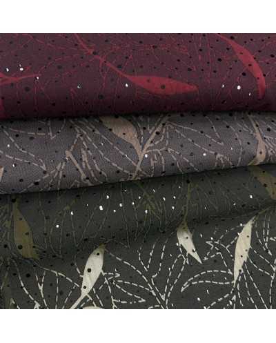 Tessuto Georgette Foglie...