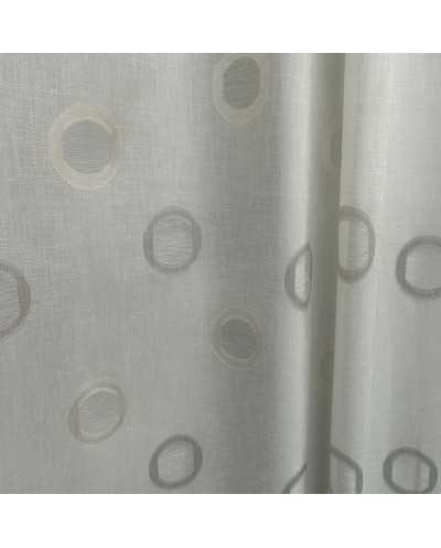 Tessuto Tenda Cerchi Grigio...