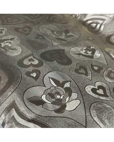 Plastica Cuori Platino PVC...