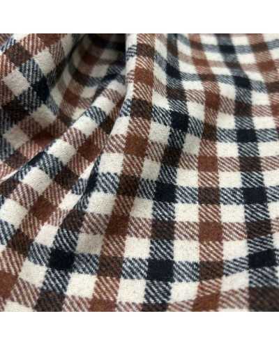 Tessuto Lana Quadretto Nero...