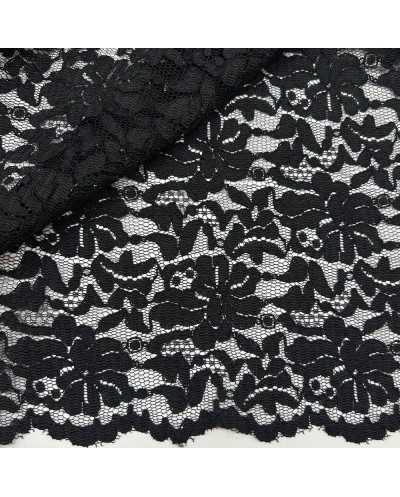 Tessuto Pizzo Nero 50 Cm