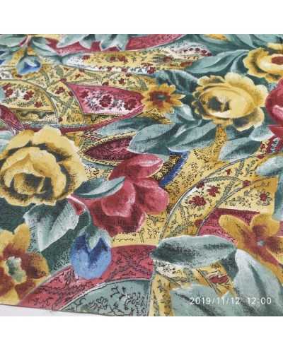 Tessuto Cotone Stampato Fiorato Alto 150 Cm
