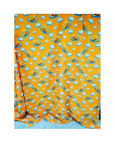 Tessuto Tenda Trama Misto Lino Winnie The Pooh Alta 280 Cm
