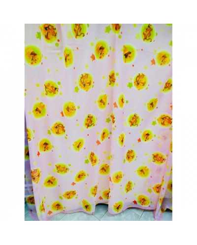 Tessuto Tenda Velo Winnie The Pooh Fondo Rosa Alto 280 Cm