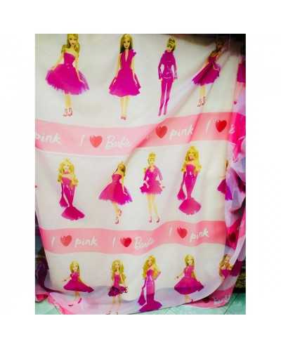 Tenda a metraggio velo rosa alta 2,80 con piombo finale