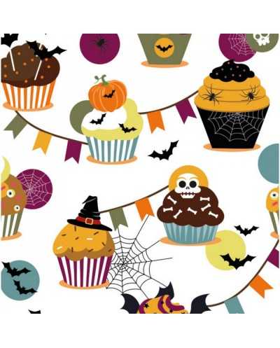 50 Cm Tessuto Halloween Bio Cotone Stampato Alto 150 cm