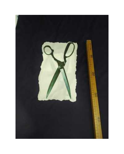 TESSUTO COTONE STAMPA FORBICI GRANDE E PICCOLA SARTORIA ALTO 150 CM