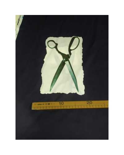 TESSUTO COTONE STAMPA FORBICI GRANDE E PICCOLA SARTORIA ALTO 150 CM